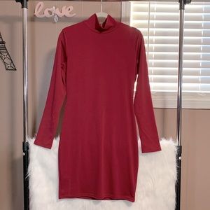 Wine color dress